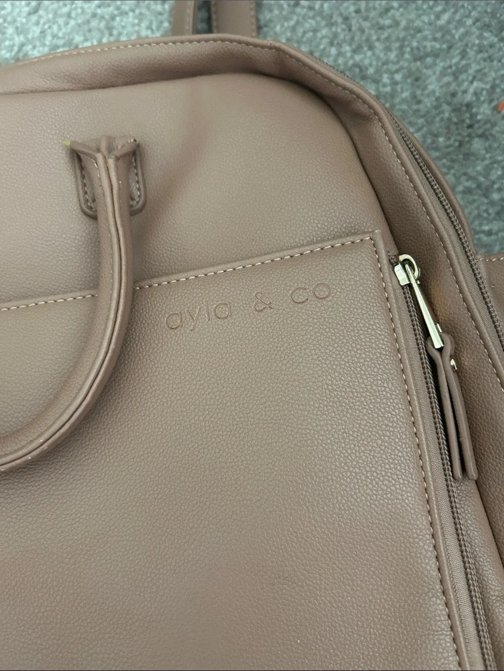 Ayla & Co Caffe Vegan Leather Diaper Bag